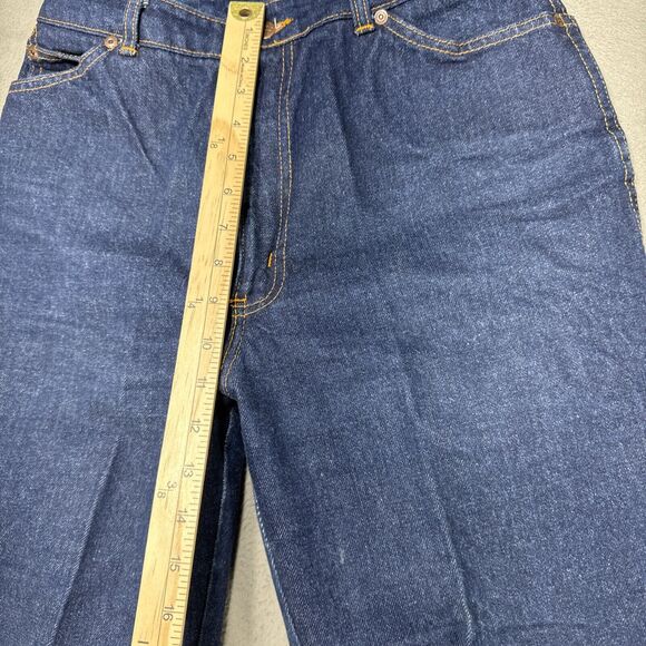 Vintage 70s Chic H.I.S Mom Jeans Sz 14 (27x32) Orange Thread Yoke American Denim - Picture 3 of 10